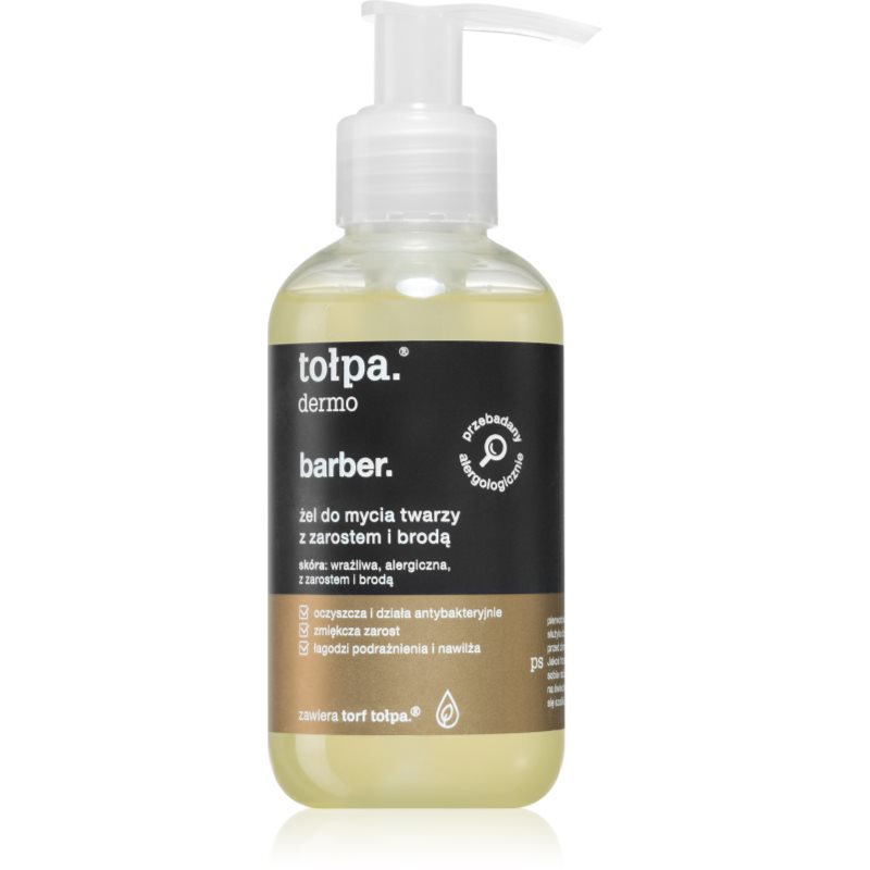 Tołpa Dermo Men Barber tisztító gél az arcra és a szakállra 150 ml-Eredeti