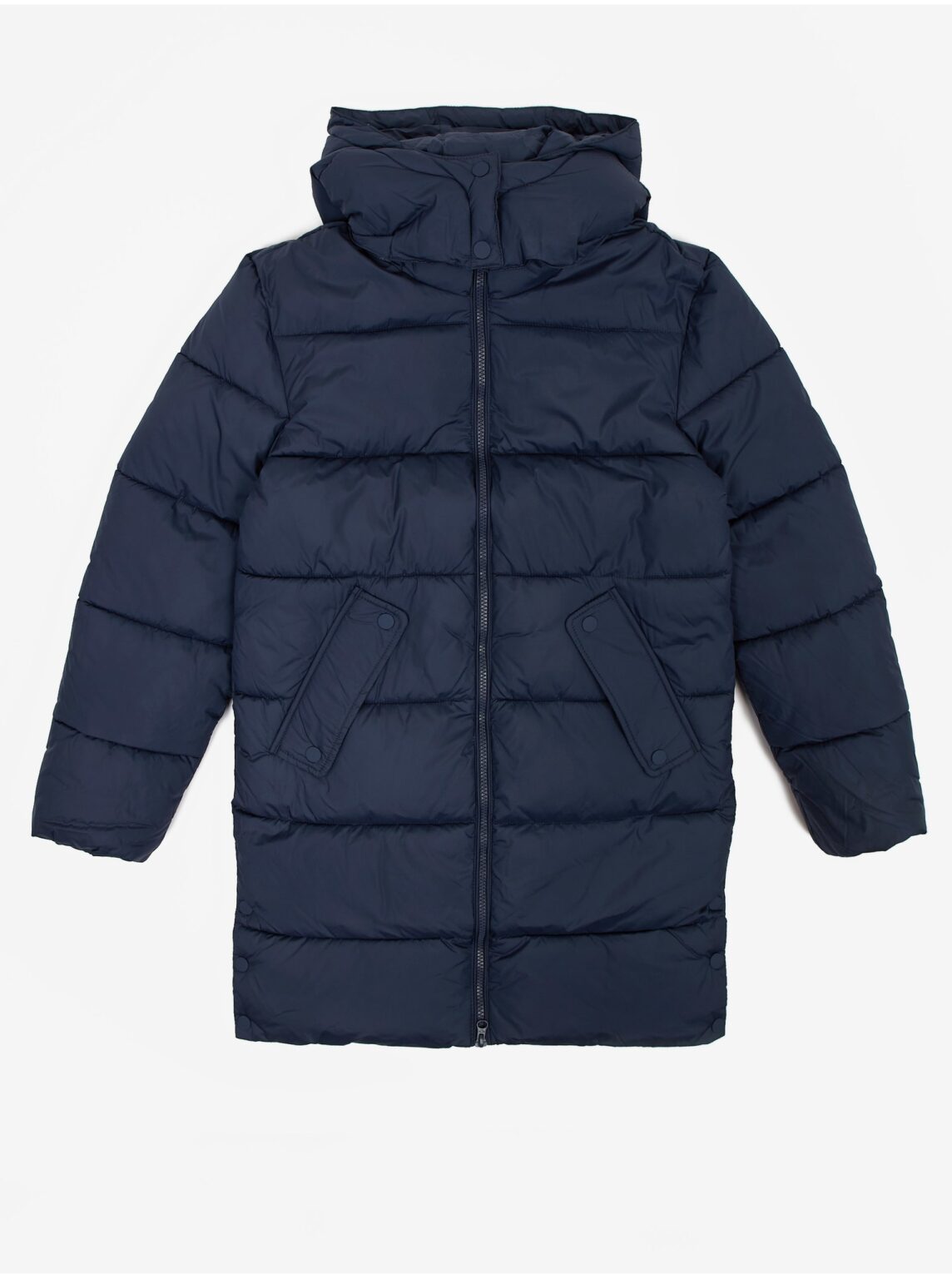 Tom Tailor Dark Blue Girly Quilted Winter Coat with Detachable Hood Tom - Girls