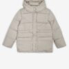 Tom Tailor Light grey girls' quilted winter jacket with detachable hood Tom - Girls
