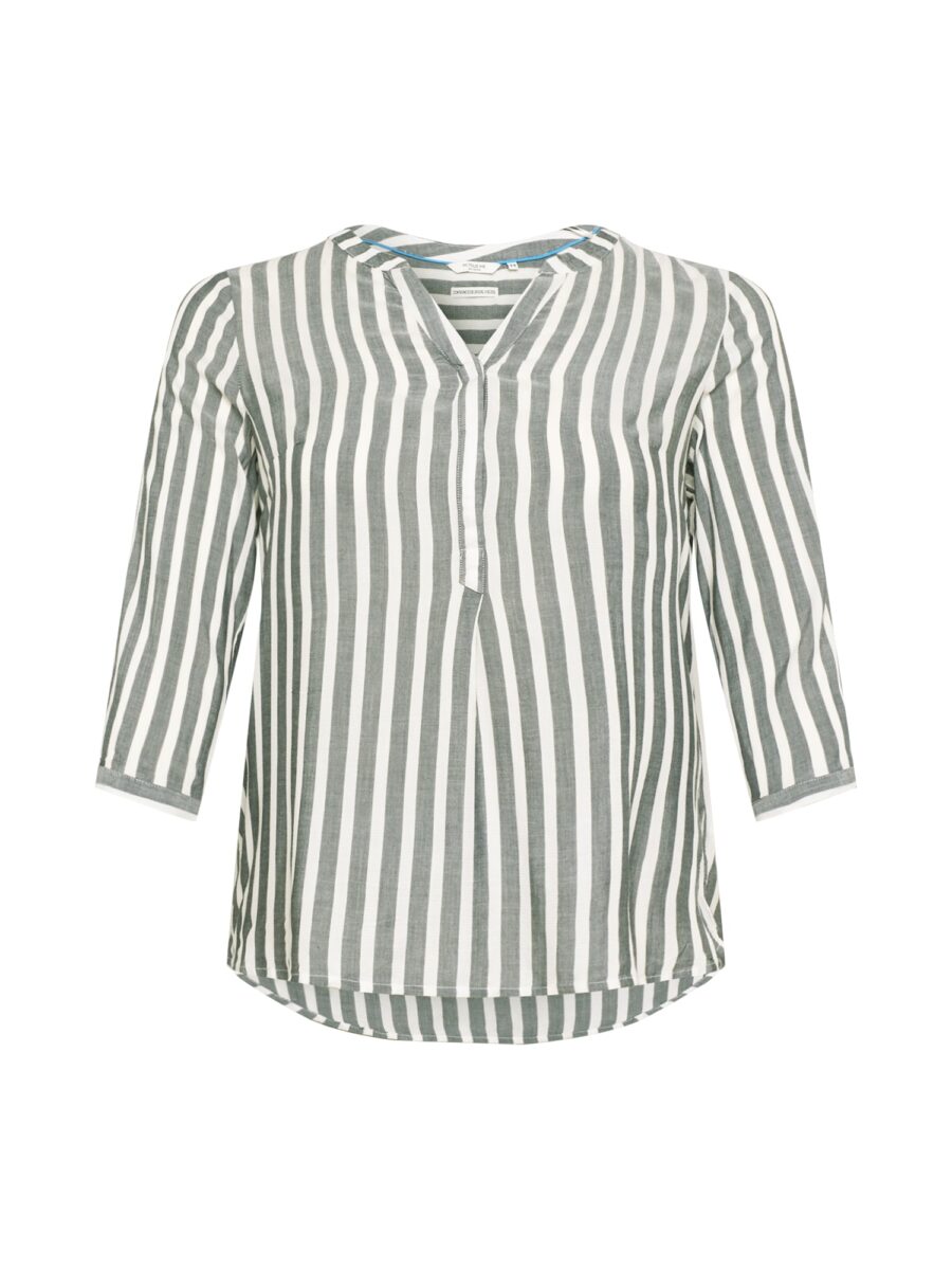 Tom Tailor Women + Blúz  füstkék / fehér-hu