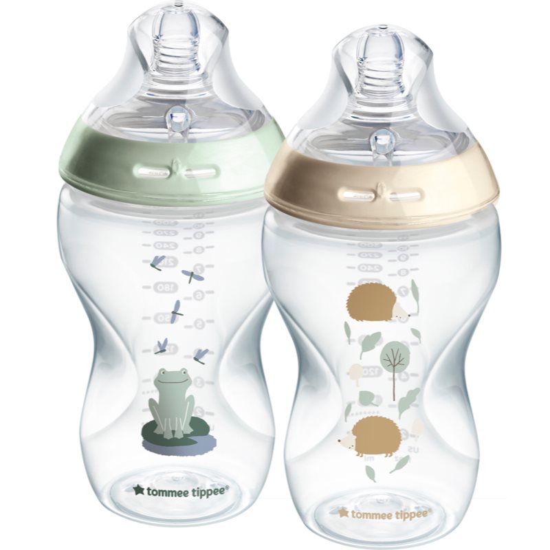 Tommee Tippee Natural Start Anti-Colic önsterilizáló cumisüveg Nature Medium Flow 3 m+ 2x340 ml-Ár