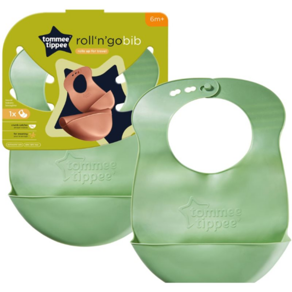 Tommee Tippee Roll'n'go előke Green 6 m+ 1 db-Ár