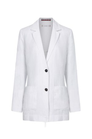 Tommy Hilfiger Blazer - LINEN RELAXED SB BLAZER white