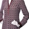Tommy Hilfiger Blouse - CAROL PRT BLOUSE LS burgundy