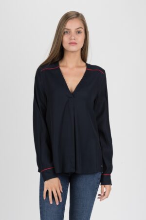Tommy Hilfiger Blouse - HERMOSA BLOUSE LS dark blue Tommy Hilfiger Blouse - HERMOSA BLOUSE LS dark blue