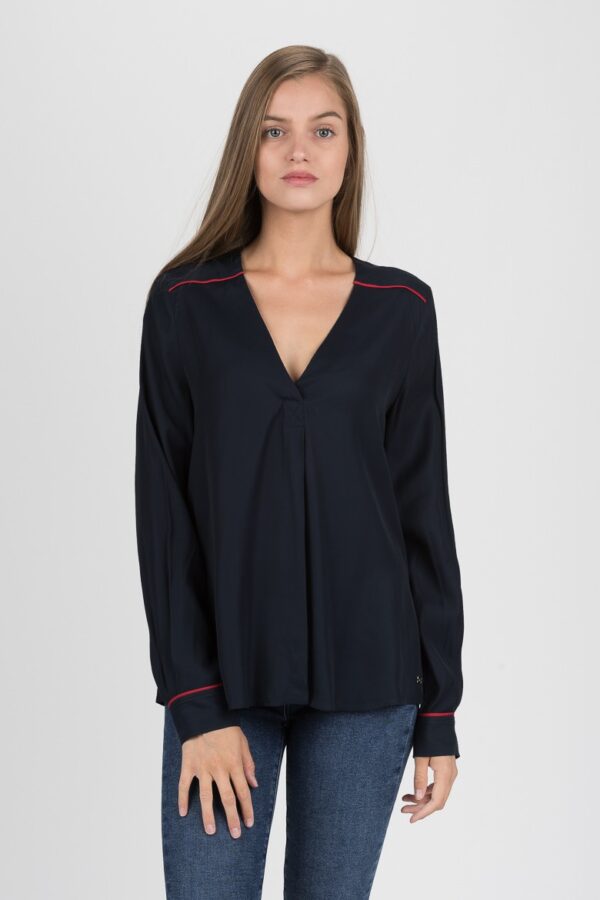 Tommy Hilfiger Blouse - HERMOSA BLOUSE LS dark blue