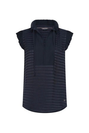 Tommy Hilfiger Blouse - OC PIA BLOUSE SS dark blue Tommy Hilfiger Blouse - OC PIA BLOUSE SS dark blue