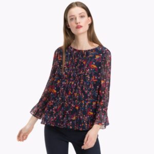 Tommy Hilfiger Blouse - SIMONE TOP 3/4 SLV dark blue Tommy Hilfiger Blouse - SIMONE TOP 3/4 SLV dark blue