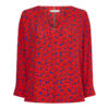 Tommy Hilfiger Blouse - VISCOSE V-NK BLOUSE 3/4 SLV red