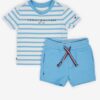Tommy Hilfiger Boys' Striped T-shirt and Shorts Set in Blue and White To - Boys