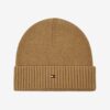 Tommy Hilfiger Cap - ESSENTIAL FLAG BEANIE brown