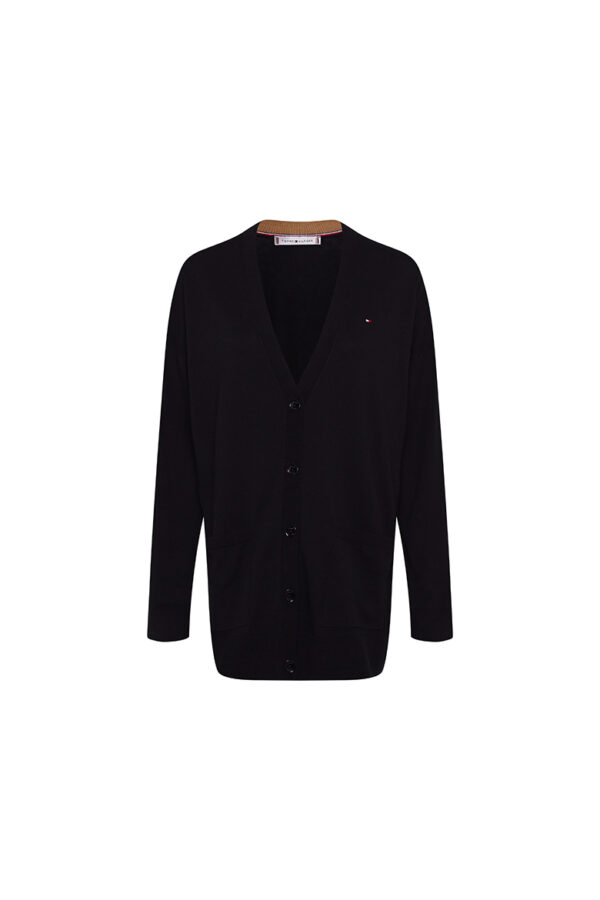Tommy Hilfiger Cardigan - SOFT COTTON CARDI LS black