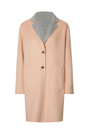 Tommy Hilfiger Coat - ALISON REV DF WOOL BLEND COAT pink