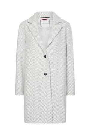 Tommy Hilfiger Coat - HERRINGBONE SB COAT grey