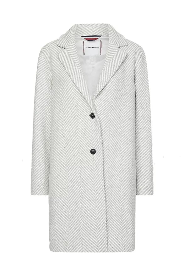 Tommy Hilfiger Coat - HERRINGBONE SB COAT grey