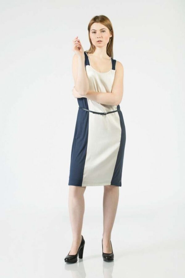 Tommy Hilfiger Dress - BLOOM SCOOP NK DRESS NS blue