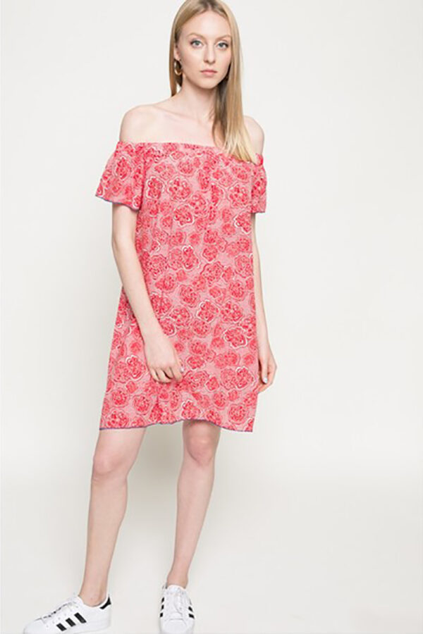 Tommy Hilfiger Dress - IVY BARDOT PRINTED DRESS SS blue