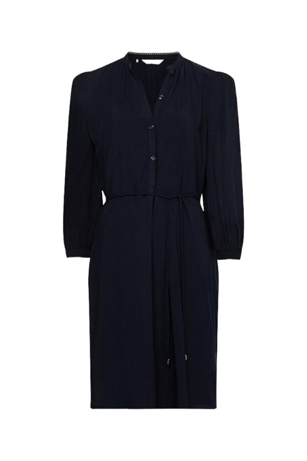 Tommy Hilfiger Dress - VIS SHIFT KNEE DRESS BRAC SLV blue