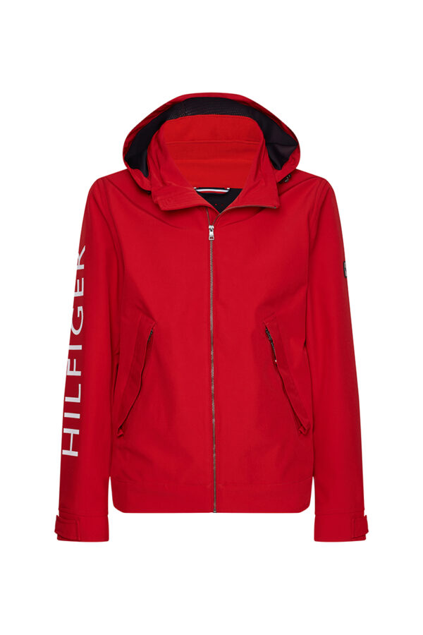 Tommy Hilfiger Jacket - FLEX HOODED BLOUSON red