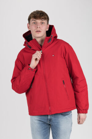 Tommy Hilfiger Jacket - HOODED BLOUSON red