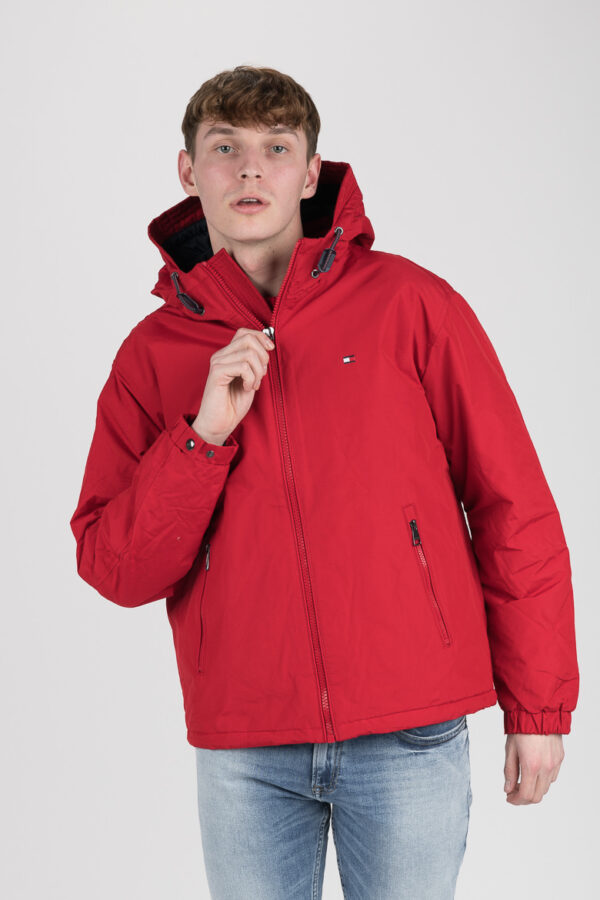 Tommy Hilfiger Jacket - HOODED BLOUSON red