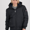 Tommy Hilfiger Jacket - STRUCTURE HOODED BOMBER dark blue