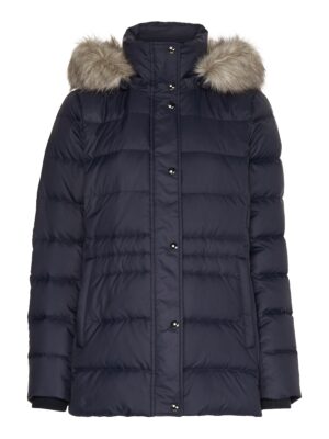 Tommy Hilfiger Jacket - TYRA DOWN JKT WITH FUR blue