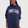 Tommy Hilfiger Jeans Dress - TJW COLLEGIATE LOGO HOODIE DRESS blue