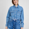 Tommy Hilfiger Jeans Jacket - CROPPED TRUCKER JACKET BF8032 blue