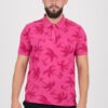 Tommy Hilfiger Polo shirt - ALLOVER PALM GMD SLIM POLO pink