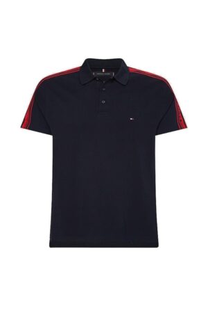 Tommy Hilfiger Polo shirt - FLAG OUTLINE TAPE SLIM POLO blue