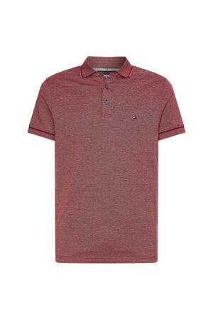 Tommy Hilfiger Polo shirt - MOULINE TIPPED SLIM POLO red