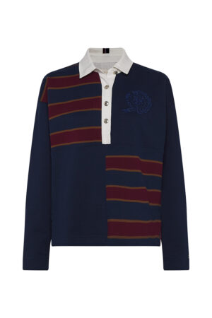 Tommy Hilfiger Polo shirt - OVERSIZED RUGBY TOP LS patterned Tommy Hilfiger Polo shirt - OVERSIZED RUGBY TOP LS patterned