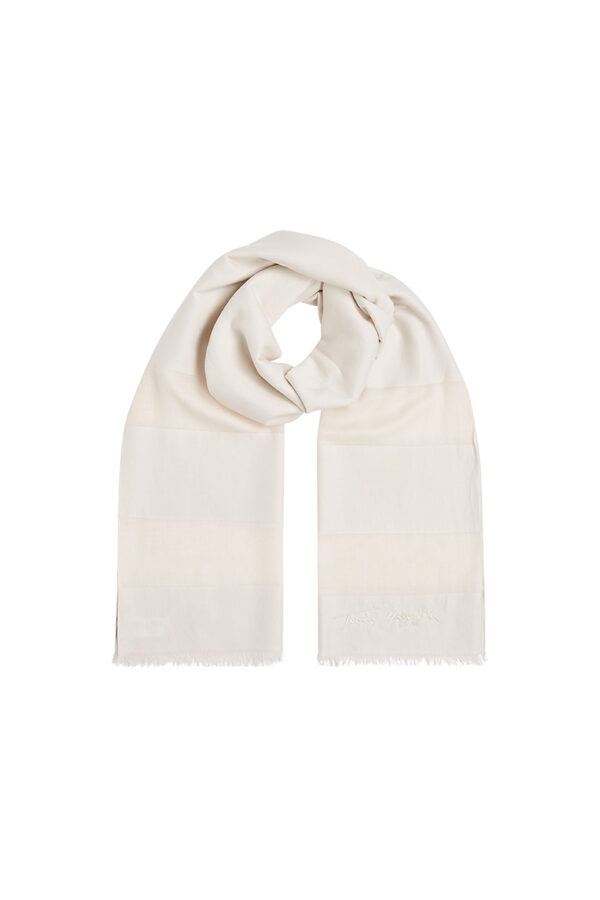 Tommy Hilfiger Scarf - ICONIC SOFT SCARF 100X200 beige