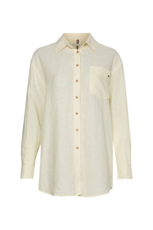 Tommy Hilfiger Shirt - LINEN N RELAXED LONG SHIRT LS yellow Tommy Hilfiger Shirt - LINEN N RELAXED LONG SHIRT LS yellow