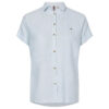 Tommy Hilfiger Shirt - LINEN RELAXED SHIRT SS blue
