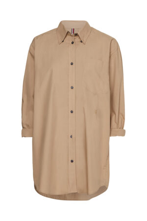Tommy Hilfiger Shirt - ORG COTTON OVERSIZED SHIRT LS beige Tommy Hilfiger Shirt - ORG COTTON OVERSIZED SHIRT LS beige