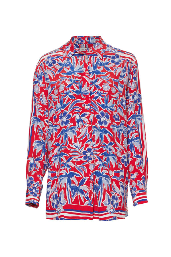 Tommy Hilfiger Shirt - VISCOSE RELAXED FLEUR BLOUSE LS patterned