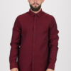 Tommy Hilfiger Shirt - WCC TEXTURED SHIRT burgundy