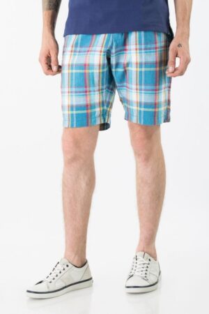 Tommy Hilfiger Shorts - BROOKLYN SHORT BLUE CHK CO/LI Blue