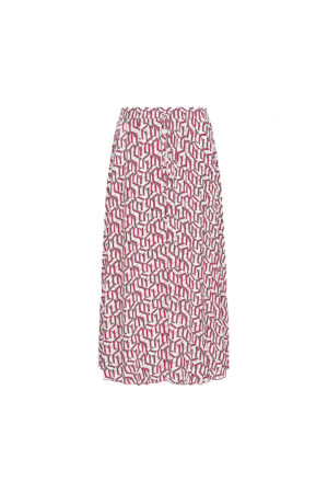 Tommy Hilfiger Skirt - TH CUBE PLEATED MIDI SKIRT cyclamen