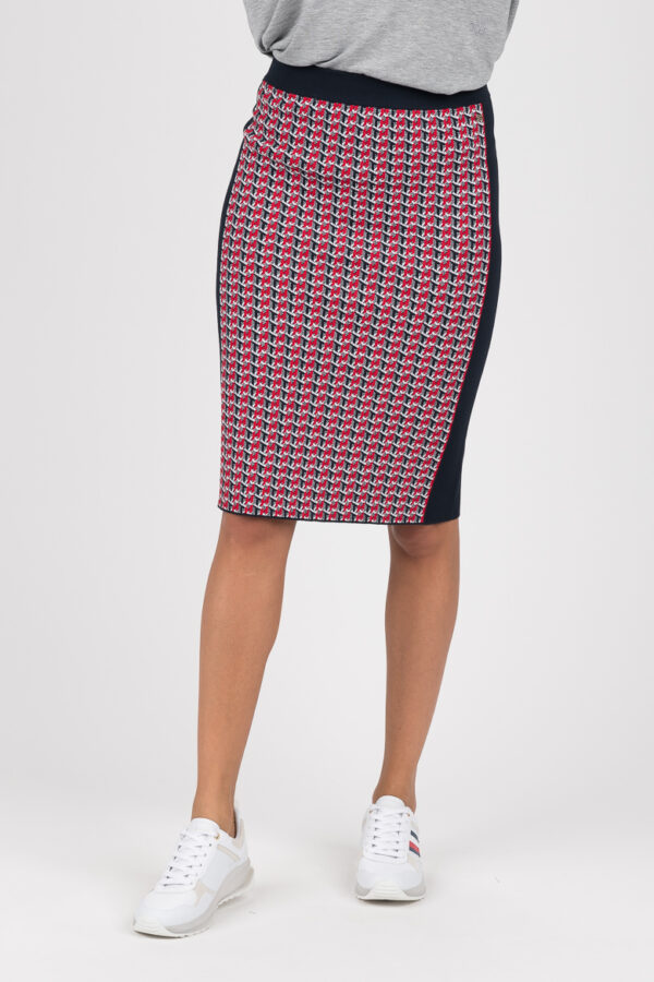 Tommy Hilfiger Skirt - VARENA PENCIL SKT dark blue-red-white