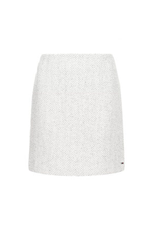 Tommy Hilfiger Skirt - WOOL BLEND HERRINGB SHORT SKIRT grey