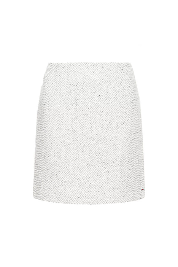 Tommy Hilfiger Skirt - WOOL BLEND HERRINGB SHORT SKIRT grey