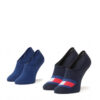 Tommy Hilfiger Socks - TH MEN FOOTIE 2P FLAG blue