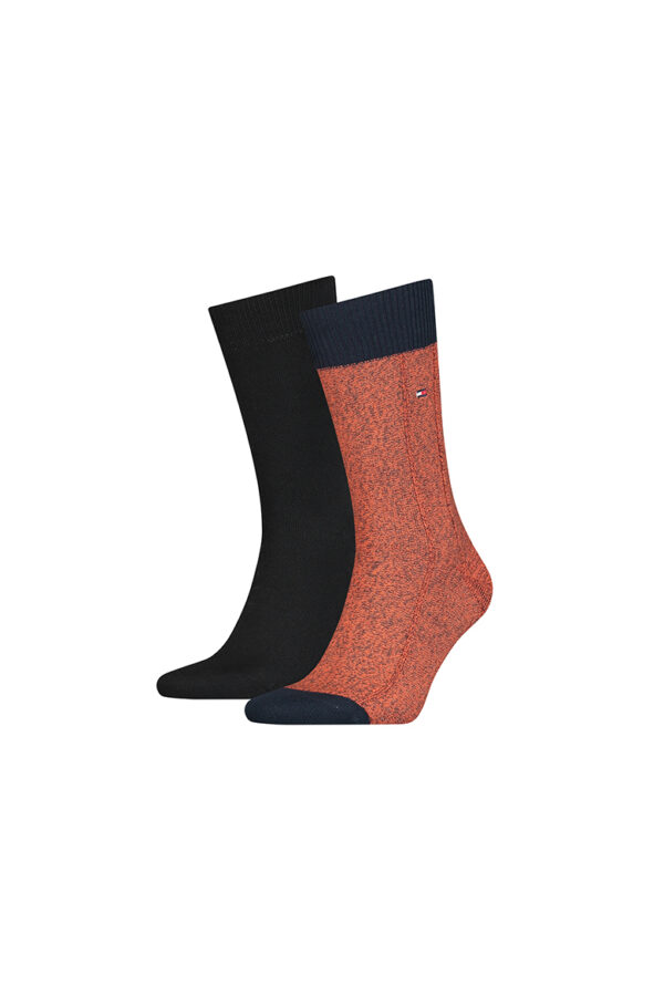 Tommy Hilfiger Socks - TH MEN SOCK 2P MOULINE Black