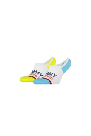 Tommy Hilfiger Socks - TH UNISEX TOMMY JEANS NO SHOW HIGH CUT 2P Colorful