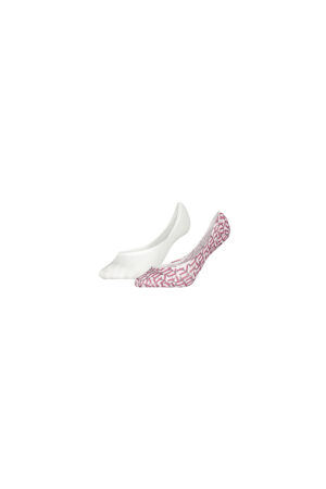 Tommy Hilfiger Socks - TH WOMEN BALLERINA 2P TH BLOCK LOGO White