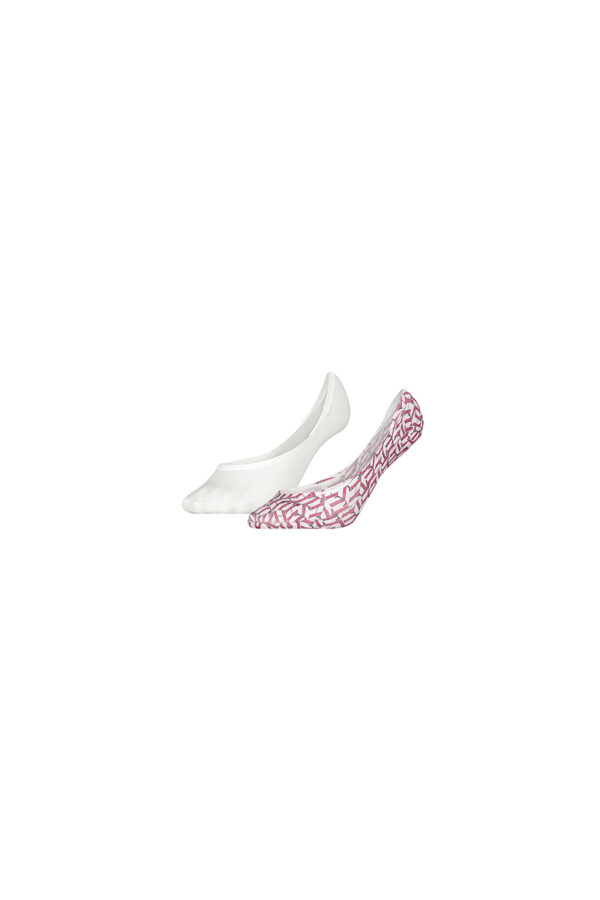Tommy Hilfiger Socks - TH WOMEN BALLERINA 2P TH BLOCK LOGO White