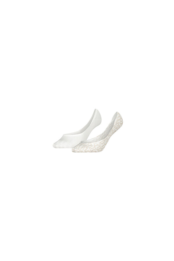Tommy Hilfiger Socks - TH WOMEN BALLERINA 2P TH BLOCK LOGO white